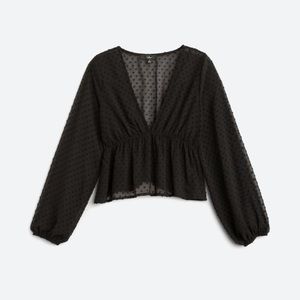 LULUS
Got The Love Swiss Dot Balloon Sleeve
Peplum Top